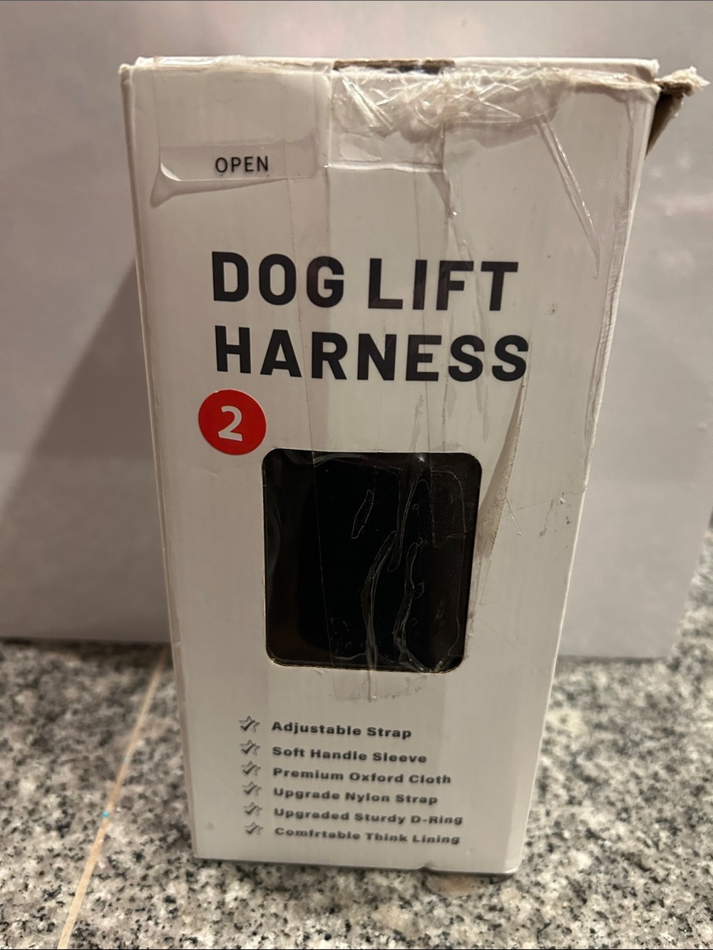 Dog Lift Harness - Black - Unbranded